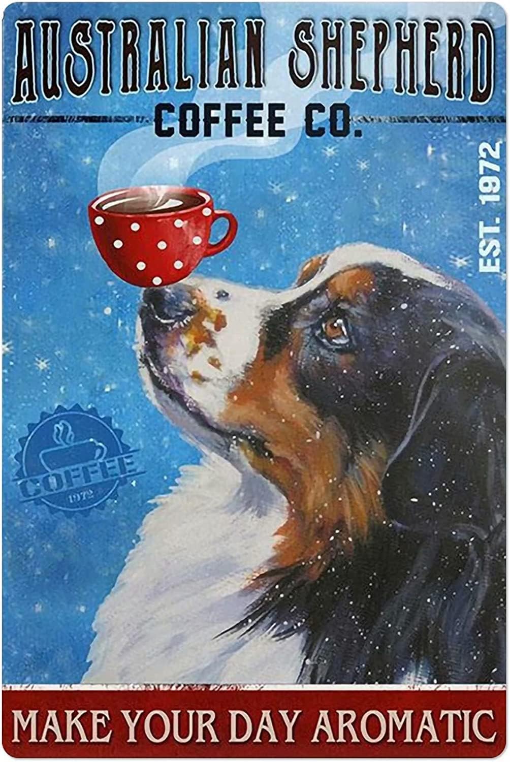 Home Bar And Coffee - Metal Teneke Levhalar Avustralya Çoban Köpeği