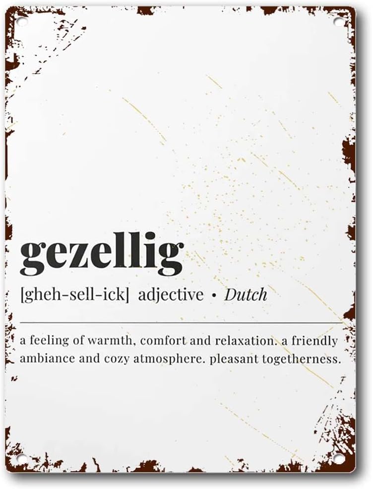 Home Bar Word - Teneke Tabela Hollanda Kelime Sanatı Gezellig