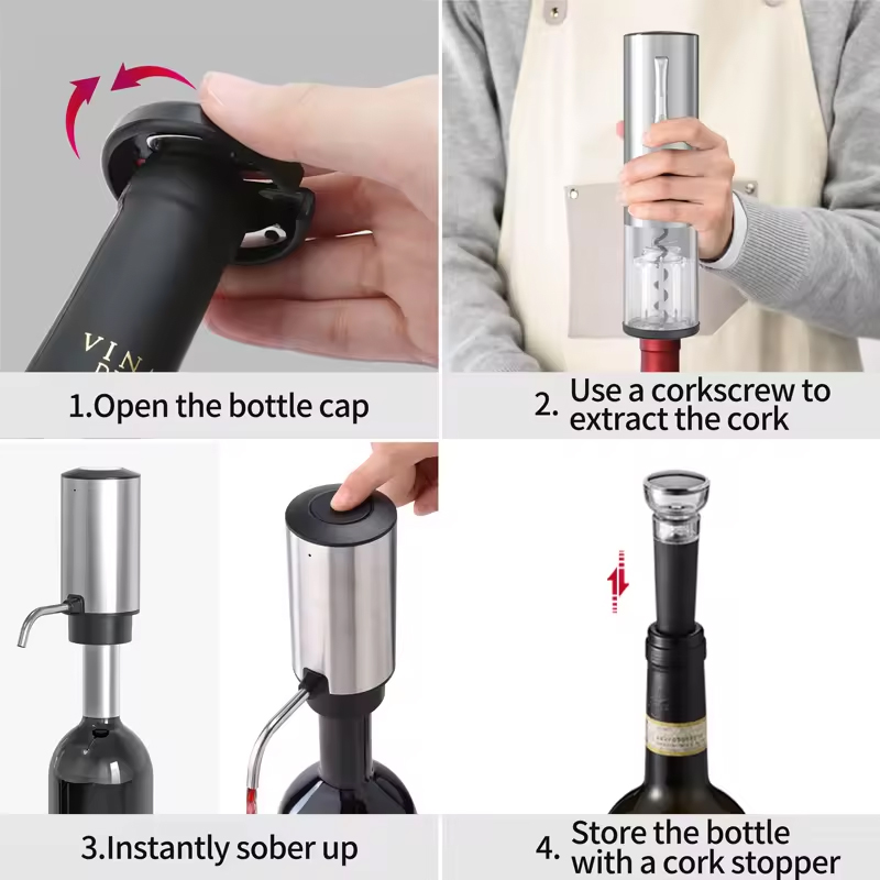 Home Bar Set - 4'ü 1 Arada Şarj Edilebilir Elektrikli