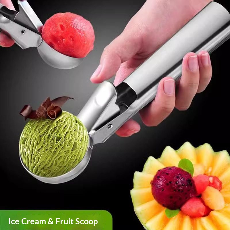 Ice Pick Pick - Paslanmaz Çelik Dondurma Kaşığı, Tetikli Kolay