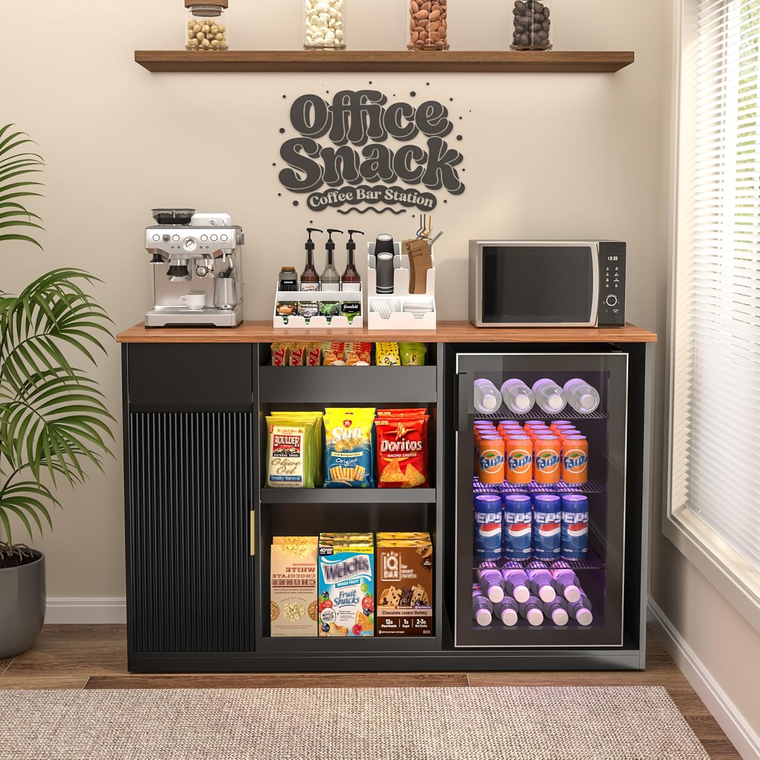 Home Bar Shelves - Buzdolabı Bölmeli Atıştırmalık Dolabı, Depolama Raflı,