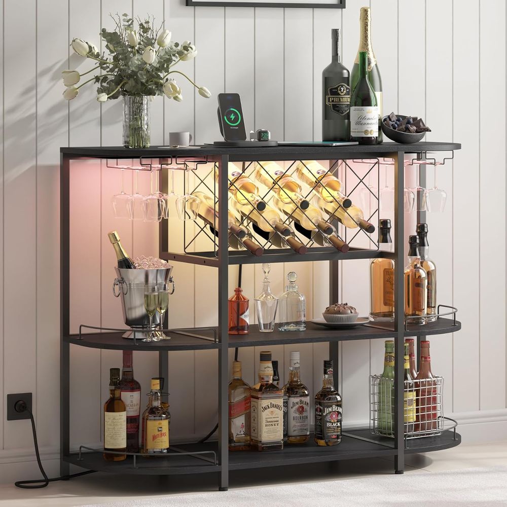 Siyah 3 Katmanlı Sehpa, Şarapl - Home Bar And Kitchen incelemesi ve fiyatı