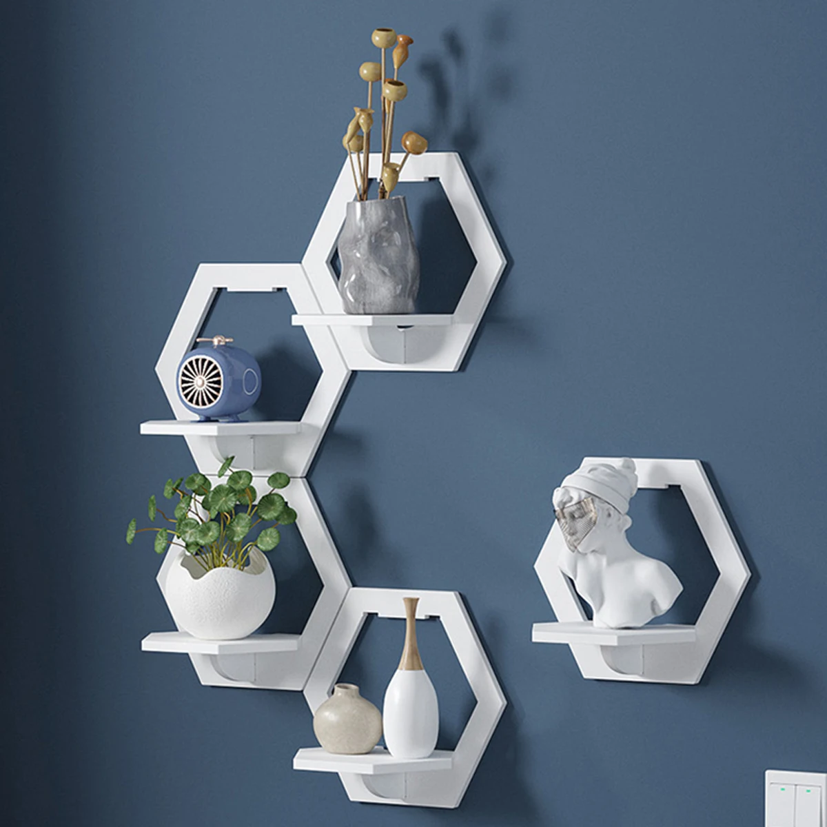 3 adet Altıgen duvar rafı Yumr - Home Bar Shelves incelemesi ve fiyatı