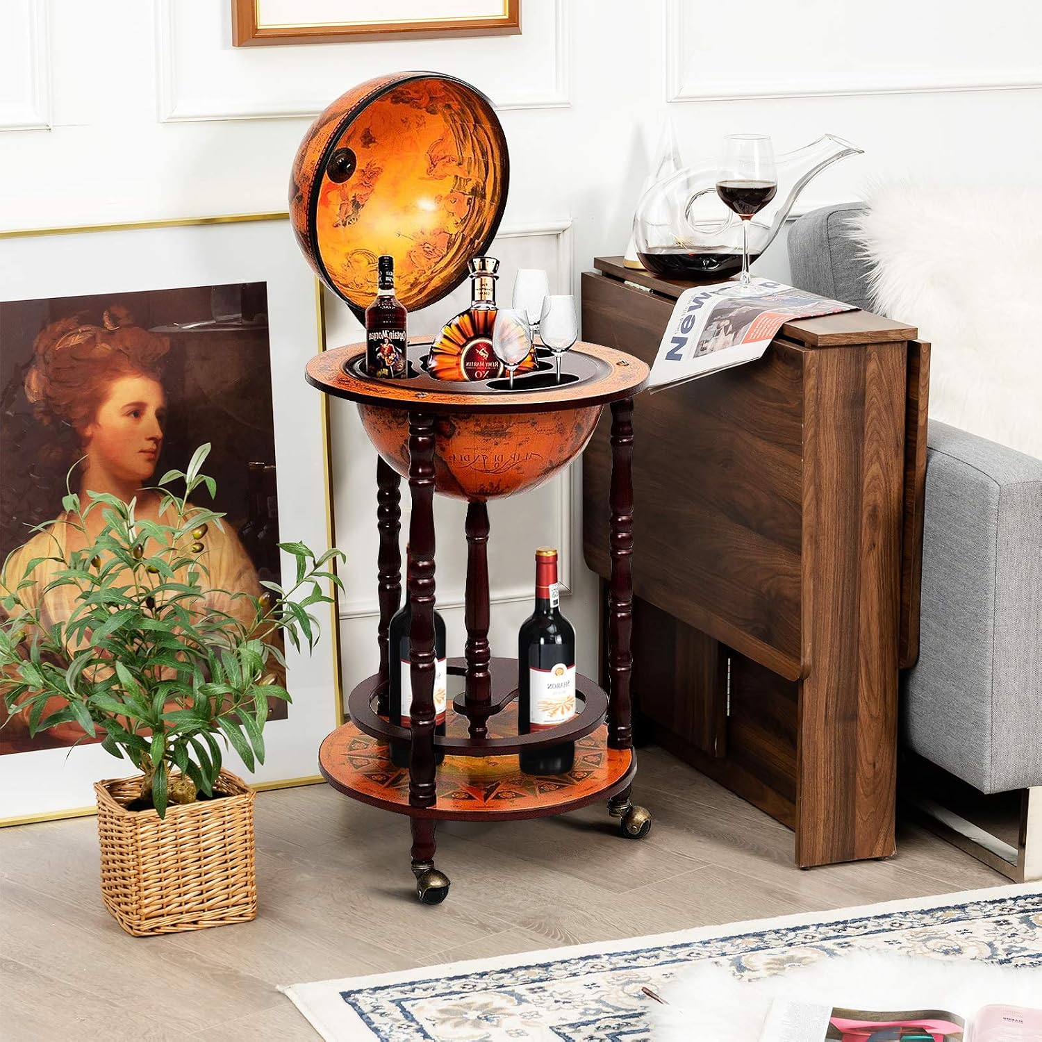 Tekerlekli Depolama Alt Raflı  - Home Bar Shelves incelemesi ve fiyatı