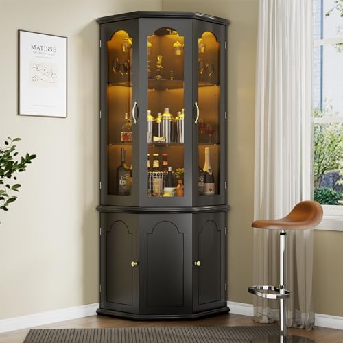 LED Işıklı Köşe Bar Dolabı, Te - Home Bar Shelves incelemesi ve fiyatı