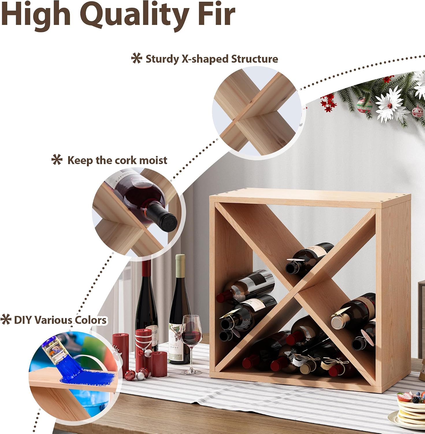 96 Şişe Şarap Rafı Tezgah Üstü - Home Bar Shelves incelemesi ve fiyatı