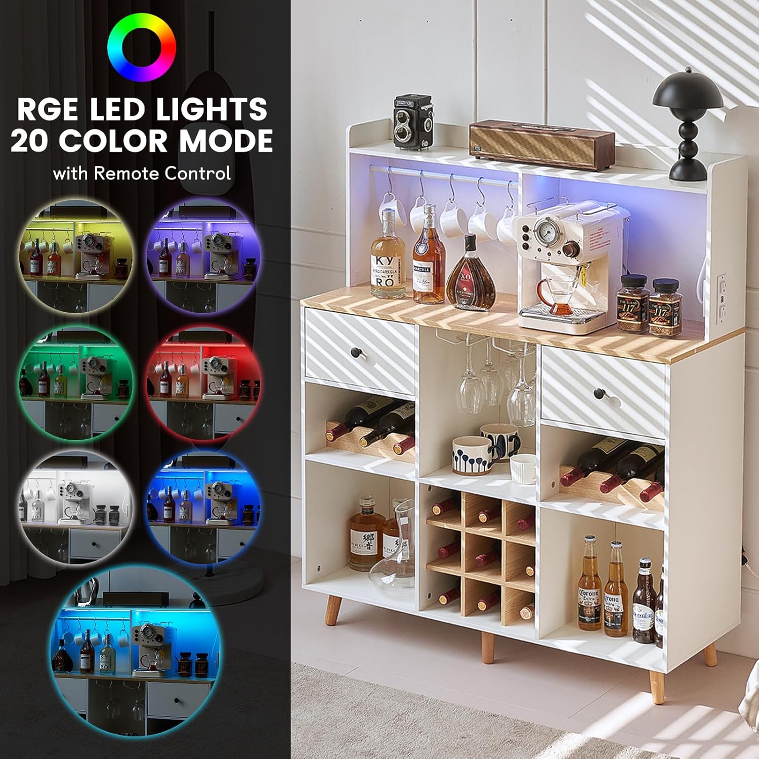 Güç Çıkışı ve LED Işık ile Şar - Home Bar Shelves incelemesi ve fiyatı