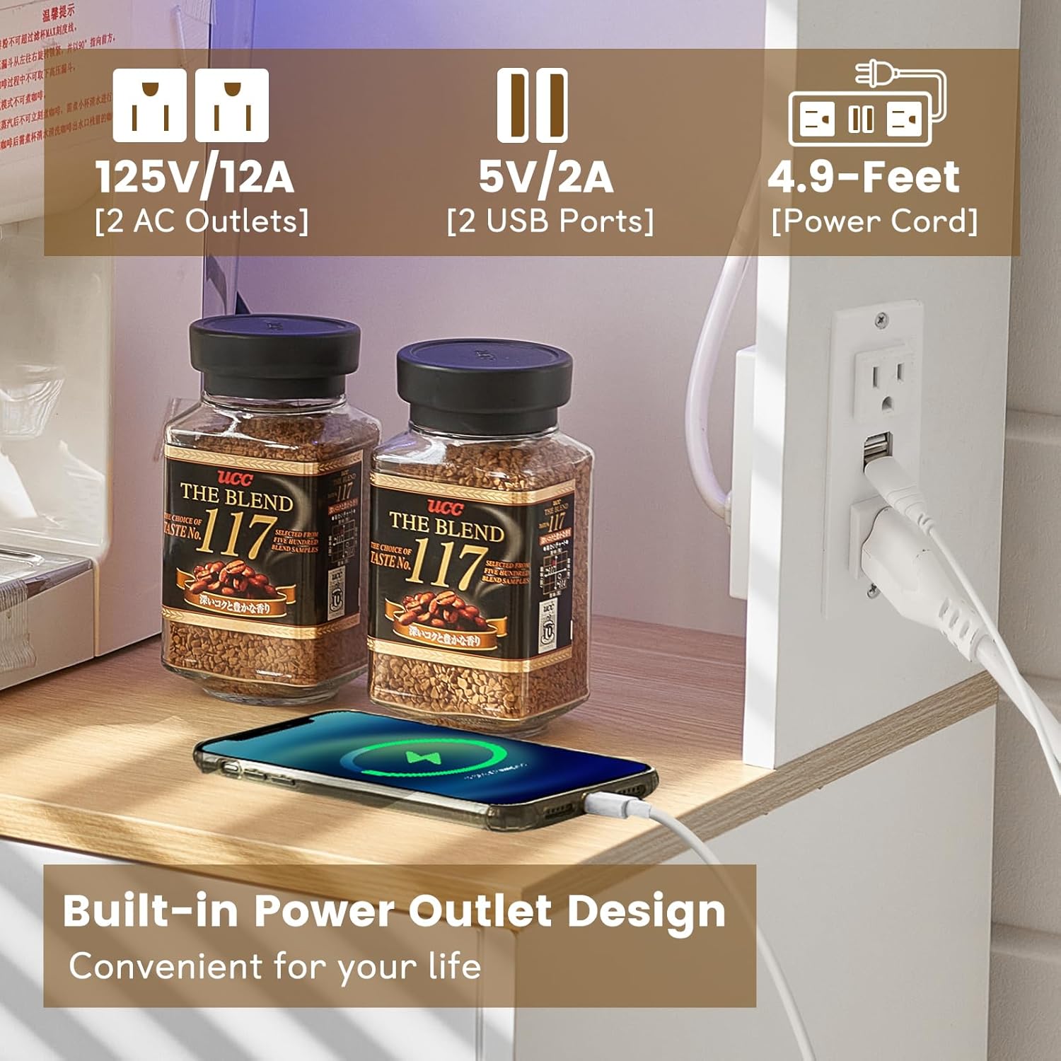 Güç Çıkışı ve LED Işık ile Şar - Home Bar Shelves incelemesi ve fiyatı
